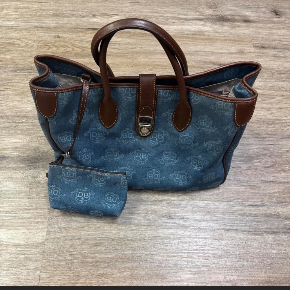 Dooney & Bourke Denim Canvas Large Tote with Pouch